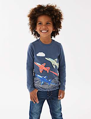 Pure Cotton Airplanes Top (2-7 Yrs)