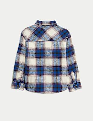 Pure Cotton Brushed Checked Shirt (2-8 Yrs)