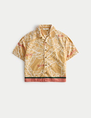 Pure Cotton Tropical Print Shirt (2-8 Yrs)