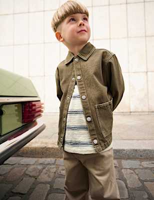 Pure Cotton Denim Overshirt (2-8 Yrs)