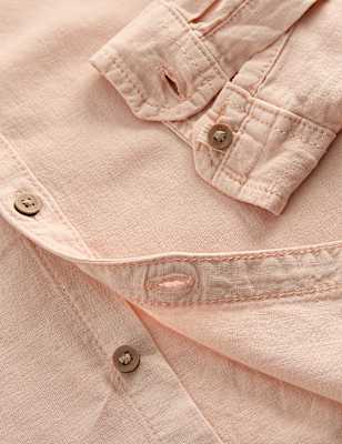 Linen Rich Grandad Shirt (2-8 Yrs)