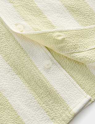 Cotton Rich Striped Seerscucker Shirt (2-8 Yrs)