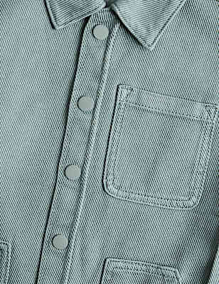 Pure Cotton Denim Twill Overshirt (2-8 Yrs)