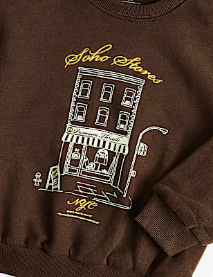 Cotton Rich Graphic Sweatshirt (2-8 Yrs)