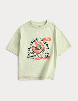 Pure Cotton Fruit Graphic T-Shirt (2-8 Yrs)