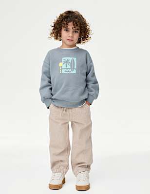 Coloured Denim Drawstring Waist Jeans (2-8 Yrs)