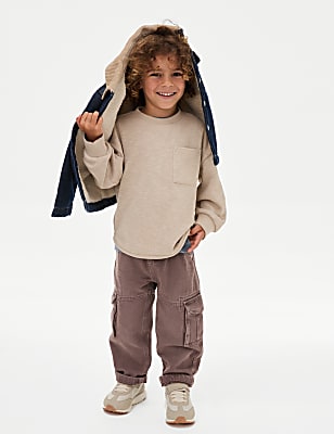 Pure Cotton Twill Cargo Trousers (2-8 Yrs)