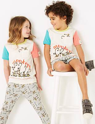 Roald Dahl™ & NHM™ Monkey T-Shirt (2-7 Yrs)
