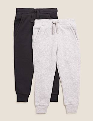 2pk Cotton Rich Joggers (2-7 Yrs)
