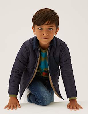 Borg Quilted Reversible Jacket (2-7 Yrs)
