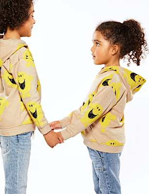 Cotton Mr Happy&trade; Print Hoodie (2-7 Yrs)