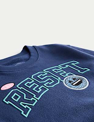 Cotton Rich Graphic Sweatshirt (2-8 Yrs)