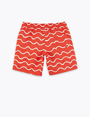 Wave Print Swim Shorts (2-7 Yrs)