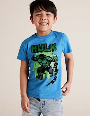 Pure Cotton Hulk&trade; Reversible Sequin T-Shirt