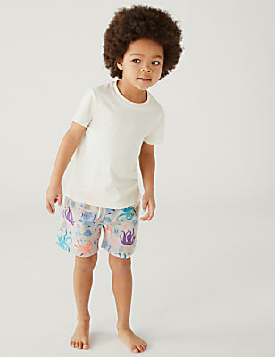 Octopus Print Swim Shorts (2 - 8 Yrs)