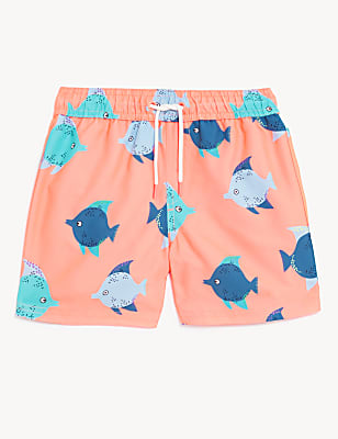 Fish Print Swim Shorts (2-8 Yrs)