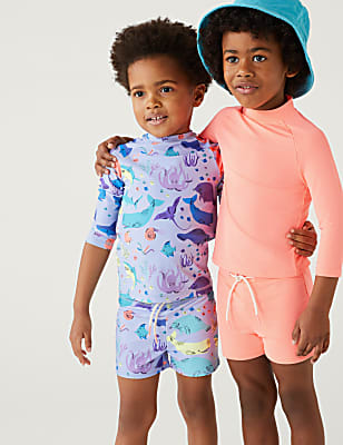 2pk Sea Creatures Swim Trunks