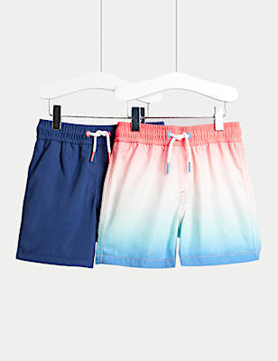 2pk Ombre Swim Shorts (2-8 Yrs)