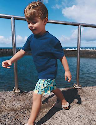 Cali Surf Print Swim Shorts (2-8 Yrs)