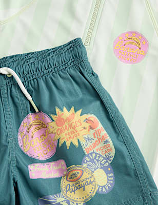 2 Piece Fruit Graphic Swim Outfit (2-8 Years)