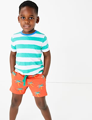 Cotton Palm Tree Shorts (2-7 Yrs)