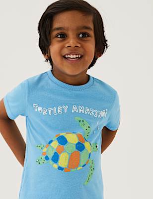 Pure Cotton Turtle T-Shirt (2-7 Yrs)