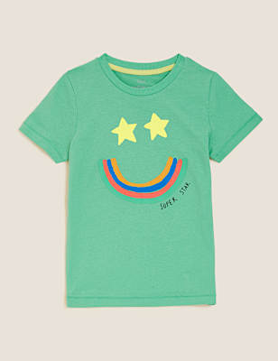 Pure Cotton Smiley Face T-Shirt (2-7 Yrs)