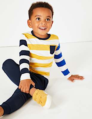 2 Pack Cotton Striped Top & Bottom Outfit (3 Months - 7 Years)