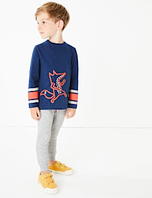 2 Piece Fox Print Top & Bottom Outfit (3 Months - 7 Years)