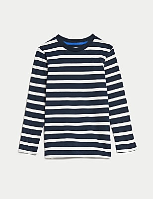 Pure Cotton Striped Top (2-8 Yrs)