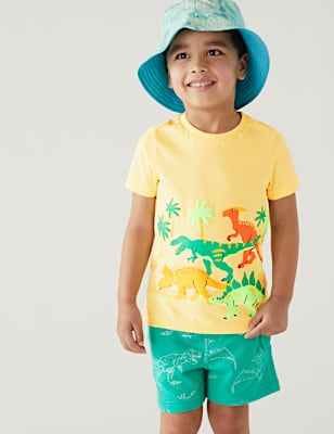 Pure Cotton Dinosaur Print T-Shirt