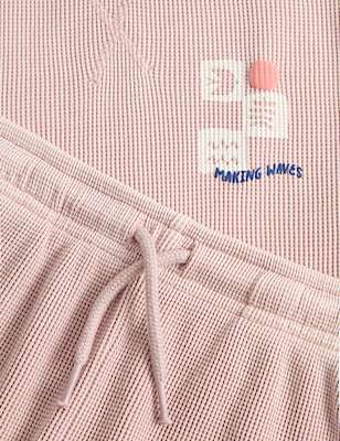 2 Piece Pure Cotton Waffle Outfit (2-8 Yrs)