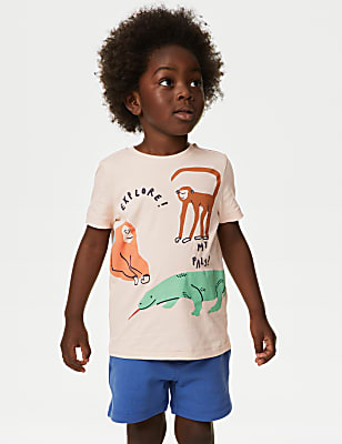 Pure Cotton Animal T-Shirt (2-8 Yrs)