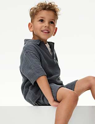 2pc Pure Cotton Top and Shorts Set (2-8 Yrs)