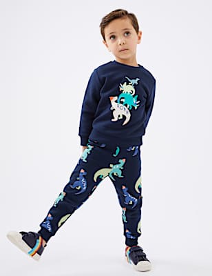 Cotton Rich Dinosaur Joggers (2-7 Yrs)