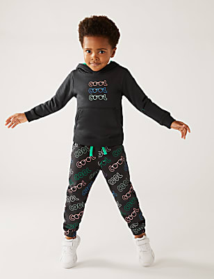 Cotton Rich Cool Slogan Joggers (2-8 Yrs)