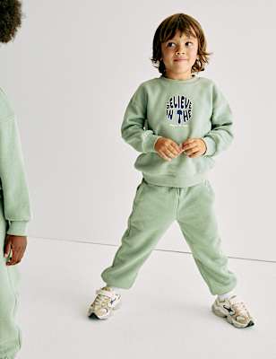 Cotton Rich Plain Joggers (2-8 Yrs)