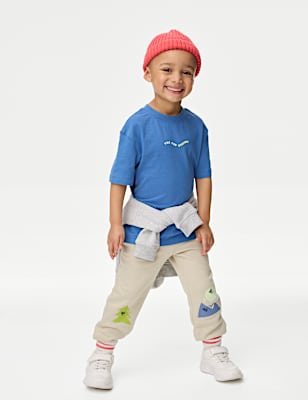 Pure Cotton Slogan T-Shirt (2-8 Yrs)