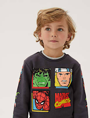 Marvel Superheroes&trade; Cotton Sweatshirt (2-7 Yrs)