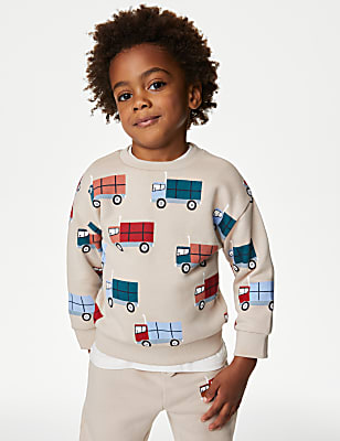 Cotton Rich Truck Sweatshirt (2-8 Yrs)