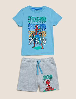 Cotton Rich Spider-Man&trade; Top & Bottom Outfit (2-7 Yrs)
