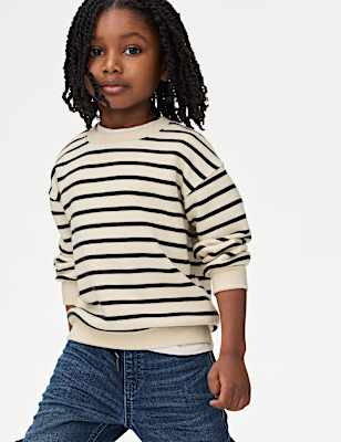 Cotton Rich Striped Sweatshirt (2-8 Yrs)