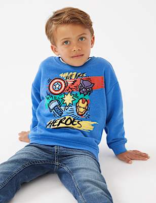 Cotton Rich Marvel&trade; Sweatshirt (2-7 Yrs)