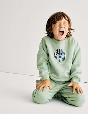 Cotton Rich Graphic Sweatshirt (2-8 Yrs)