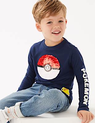 Pure Cotton Pok&eacute;mon&trade; Sequin Top (2-7 Yrs)