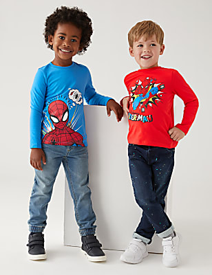2pk Pure Cotton Spider-Man&trade; Tops