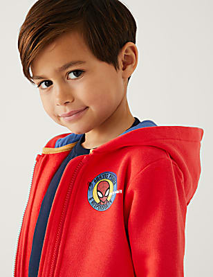 Cotton Rich Spider-Man&trade; Zip Hoodie (2-8 Yrs)
