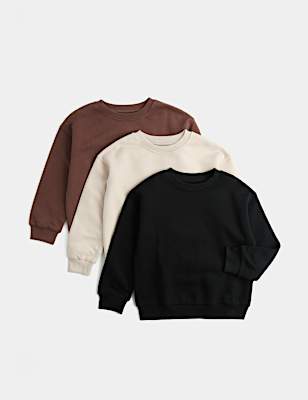 3 Pack Cotton Rich Sweatshirts (2-8 Yrs)