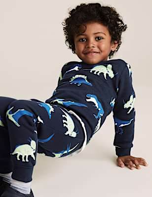 Organic Cotton Neon Dinosaur Sweatshirt (2-7 Yrs)