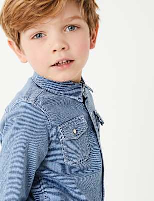 Denim Pinstriped Shirt (2-7 Years)